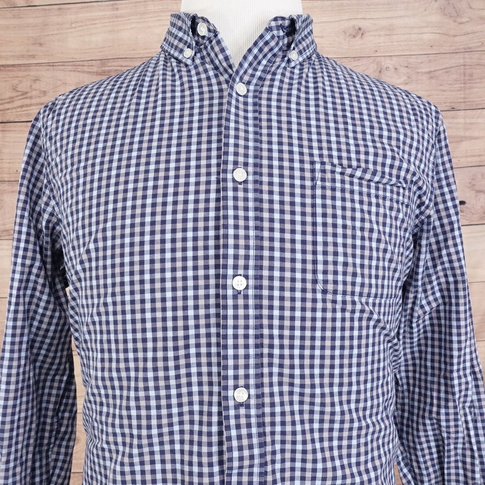 NAT NAST GINGHAM CHECK LONG SLEEVE BUTTON DOWN SHIRT MENS L